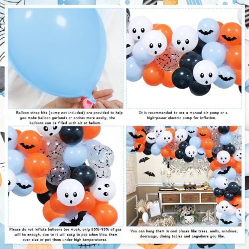 Halloween Balloons Arch Garland Kit for Boys Party