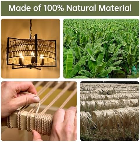 5 Light Rattan Chandelier Modern Farmhouse Design