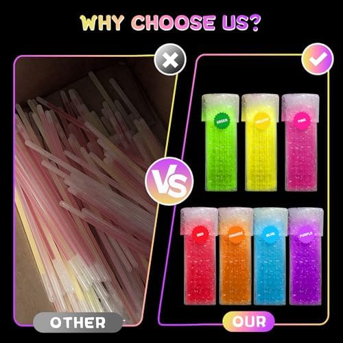 Ultra Bright Christmas Glow Sticks 500 Pack with Connectors