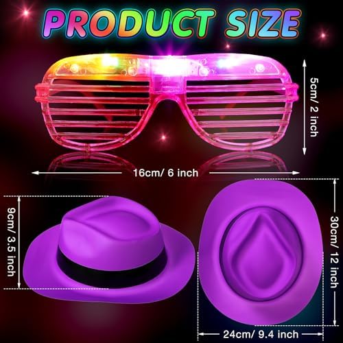 48 Piece Neon Party Kit with Hats and Glasses