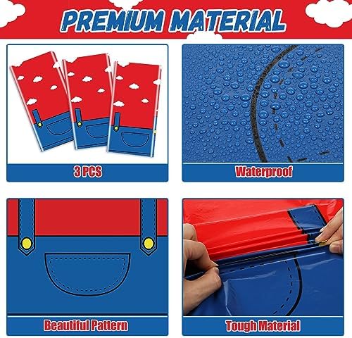 3 Piece Super Brother Games Party Tablecloth Set
