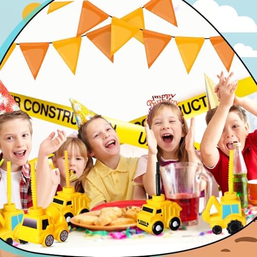 Mifoci 12 Pcs Construction Themed Party Cups