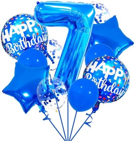 7 Balloon Number Set for Birthday Party Decorations