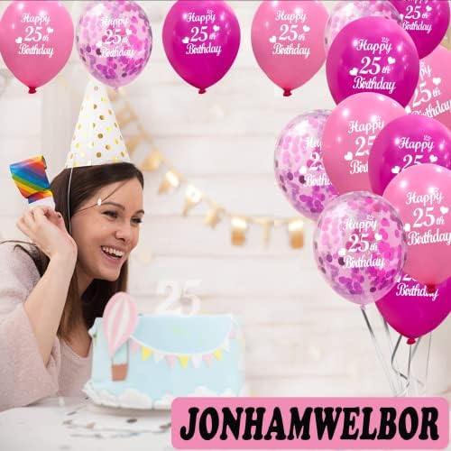 Happy 25th Birthday Balloons 30pcs 12inch Set