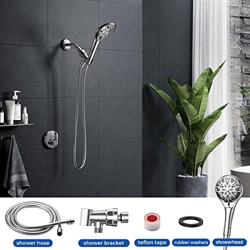 WYBQ Handheld Shower Head with 9 Spray Modes and 59 Hose Bracket