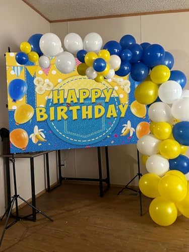 54 Pcs Yellow Banana Theme Birthday Decorations