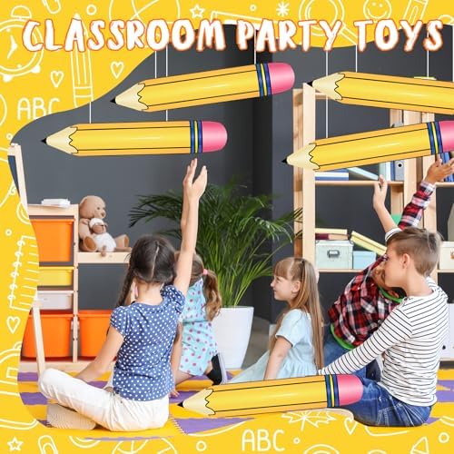 27 Inch Yellow Pencil Balloons for Party Decor