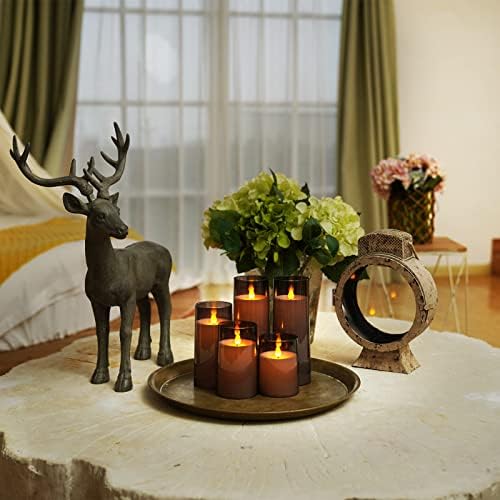 Homemory Gray Flameless Candles Set of 5