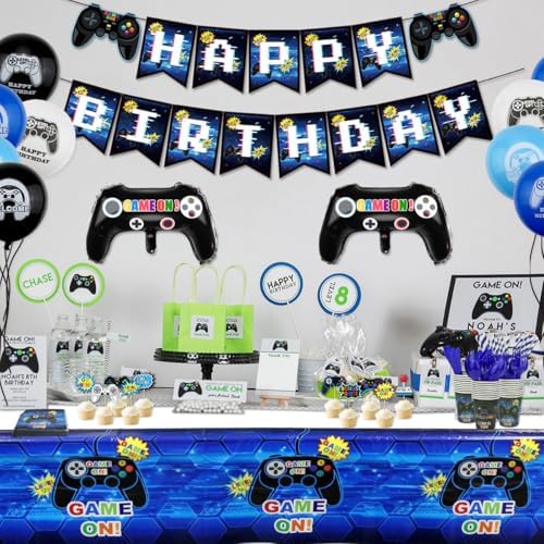 Hegbolke Video Game Party Supplies Set for 20 Guests