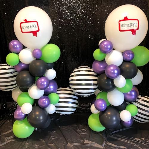 Striped Balloon Halloween Decor 12PCS 18 Inch Foil Party Supplies