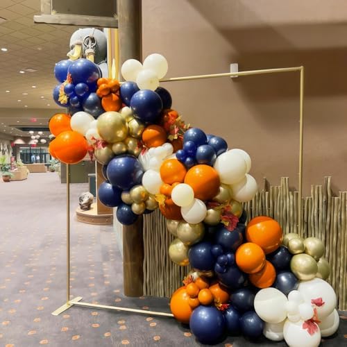 Froova Graduation Balloon Arch Kit 129pcs Burnt Orange Navy Blue White Sand Metallic Gold Fall Decor