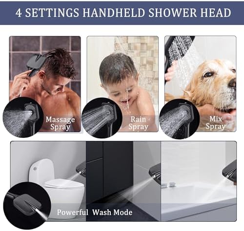 Cuzobro 12 Inch Rainfall Handheld Shower Combo
