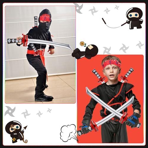 Tondiamo 112 Pcs Ninja Pirate Party Favors Pack