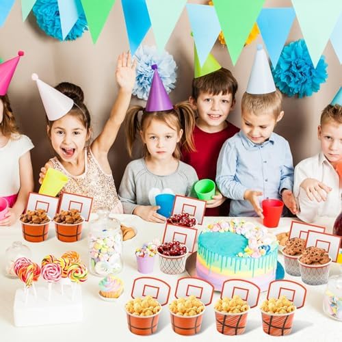 WorldBazaar Basketball Hoop Snack Cups 48 Sets