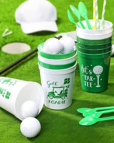 Nefelibata 12Pcs Golf Party Cups Reusable 16oz Drinking Cups
