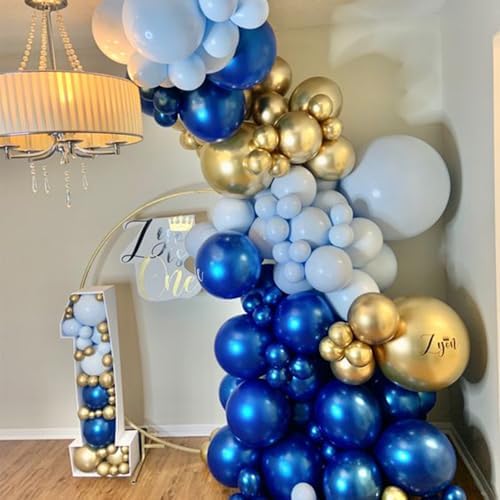 Navy Blue Gold Balloon Set 60 Pcs 12 Inch