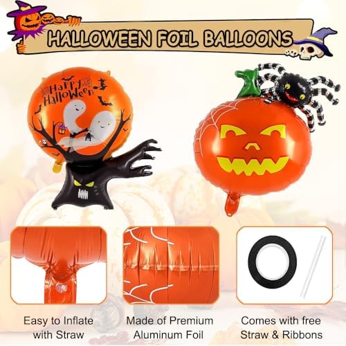 20 Pack Halloween Foil Balloons for Party Decorations