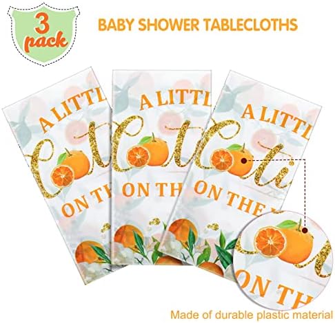 Tegeme Orange Fruit Party Tablecloth 54x108 Inches 3 Pack