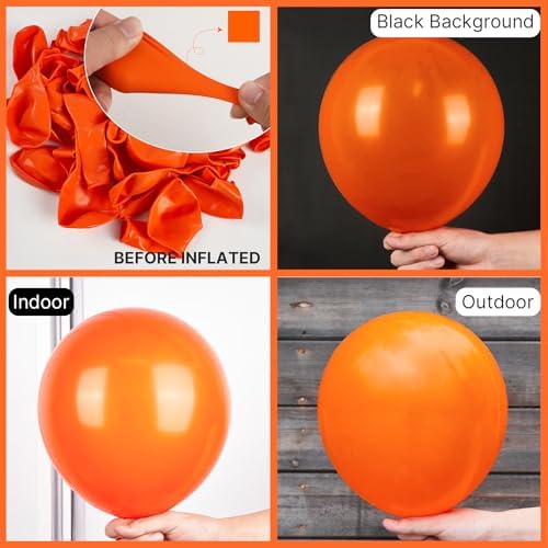 PartyWoo Orange Balloons 145 PCS Fall Decor Kit
