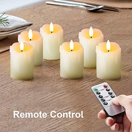 Homemory Flameless Votive Candles with Timer Remote 6 Pack