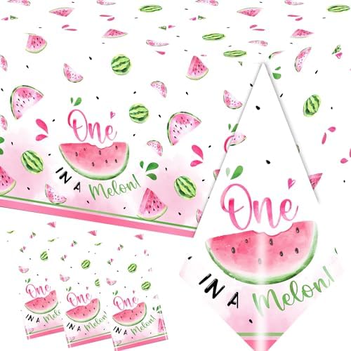 Watermelon Party Tablecloths 3 Pack Summer Birthday Decor