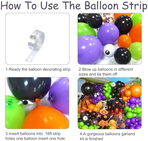 116Pcs Halloween Balloons Decor Kit