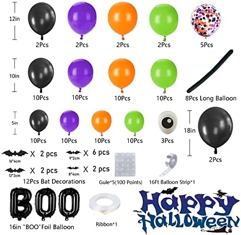 Halloween Balloons Garland Arch Kit DIY Decorations