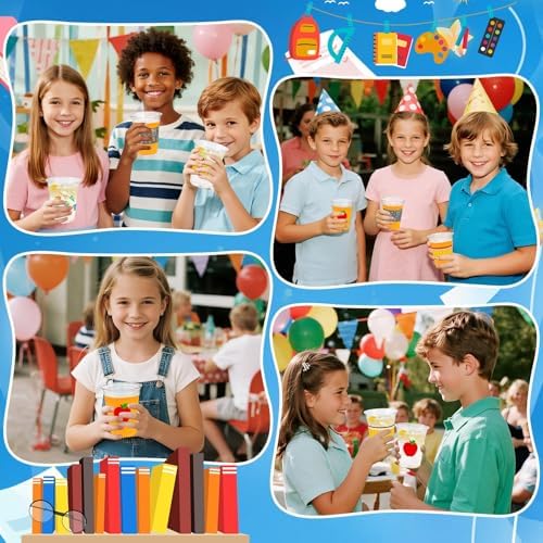 Back to School Party Cups 50Pcs 12oz Set