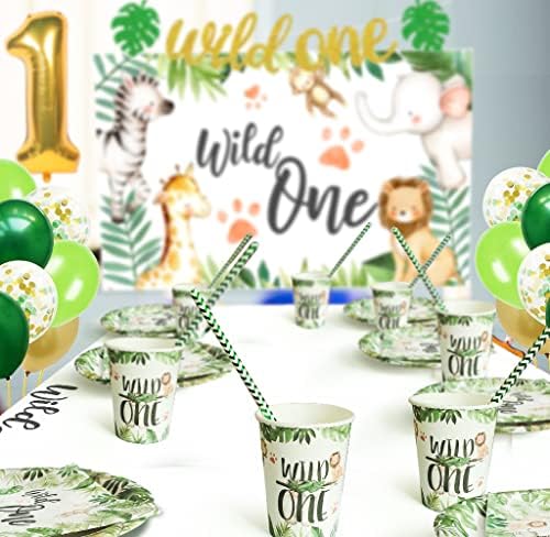 Wild One Birthday Decorations Jungle Theme Party Supplies
