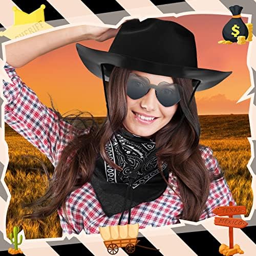 Newcotte 18 Pcs Western Cowboy Hat Set