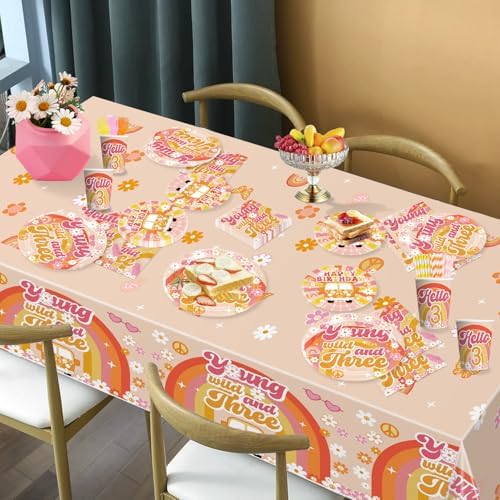 138pcs Young Wild and Three Party Decorations Tableware Set