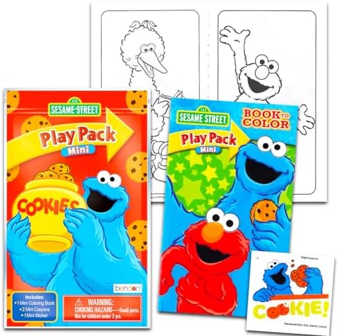 Cookie Monster Mini Party Favors Set for Kids Toddlers