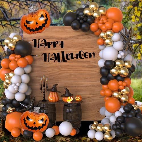 Halloween Balloon Garland Arch Kit with 122pcs Decor