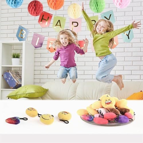 OHill 60-Pack Mini Plush Emoticon Keychain