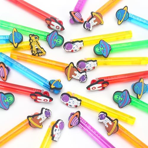 24Pcs Space Bubble Wands for Kids Party Decorations