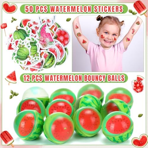 Tondiamo 122 Pcs Watermelon Party Favors Bulk Set