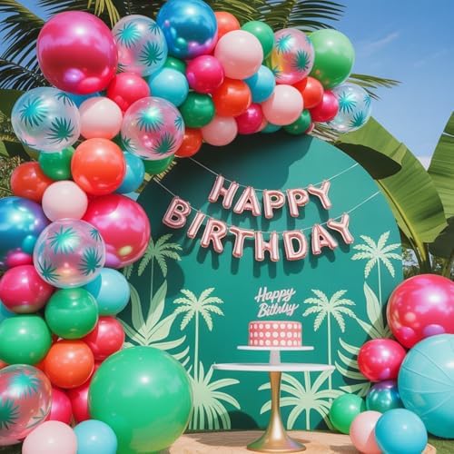 Saxuxu Hawaiian Balloons 50 Pcs 12 Inch Set