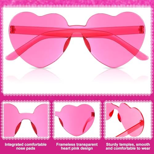 Geiserailie 147 Pcs Hot Pink Princess Party Favor Set