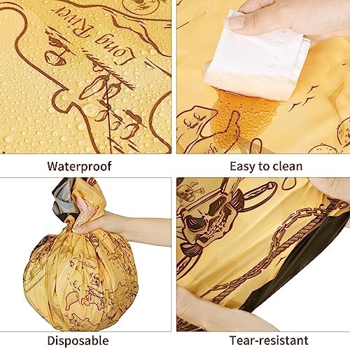 Durony 2 Pack Pirate Party Tablecloth