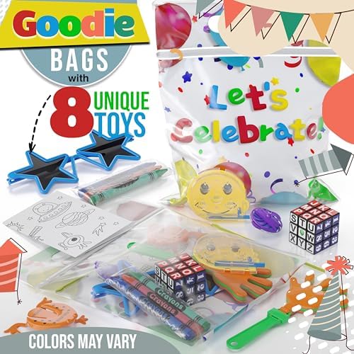 Crown Display Party Favors for Kids 25 Pre Filled Goodie Bags