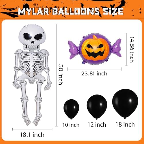 Garma Halloween Balloons Garland Arch Kit 129pcs