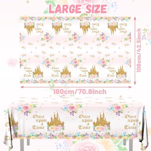 3PCS Princess Castle Birthday Tablecloths Decorations