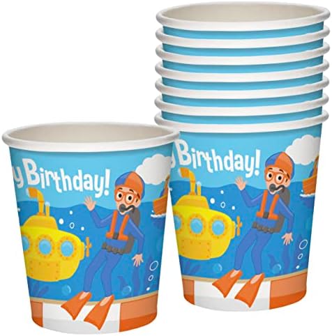 Treasures Gifted Blippi Themed 9oz Paper Cups - 16 Count