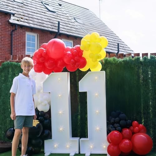 Red Black Yellow Balloon Garland Arch Kit