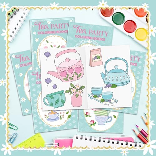 Tea Party Coloring Books for Kids 24Pcs Set