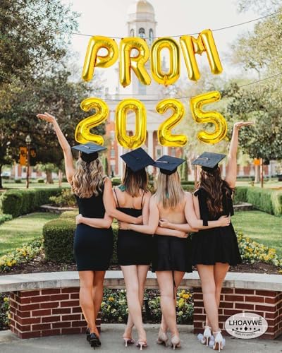 Prom 2025 Gold Balloons 16 Inch Decor