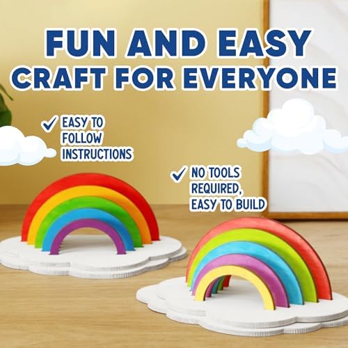 CRAFTY HAPPITOYS Rainbow Painting Set for Kids 12 Pcs