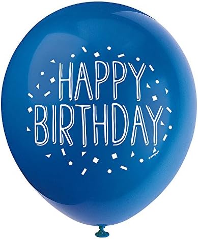 Unique Fun Happy Birthday Party Latex Balloons 8 Pcs