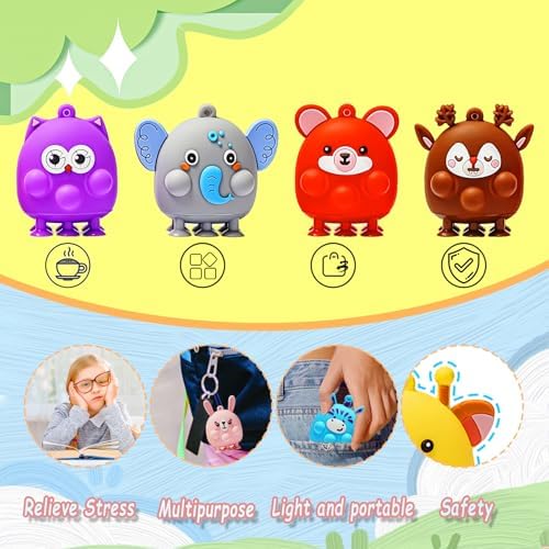 32 Pcs Kids Party Favors with 3D Animal Fidget Toys
