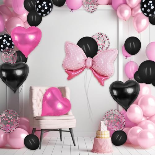 115PCS Pink Mouse Balloon Garland Arch Kit